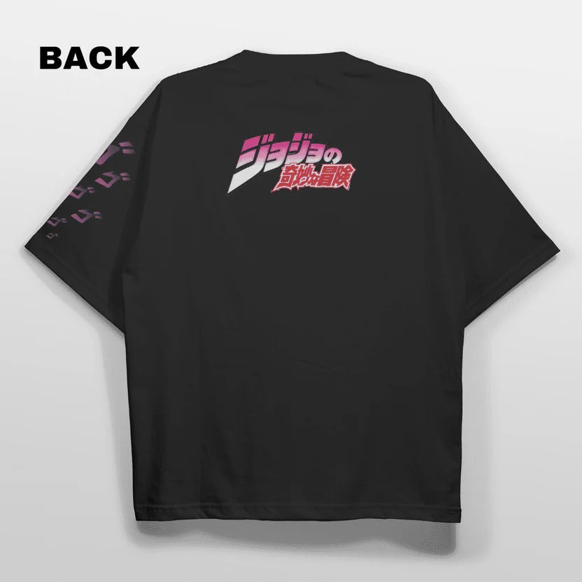 JoJo’s Bizarre Adventure — Stardust Crusaders Oversized Graphic Tee — Black